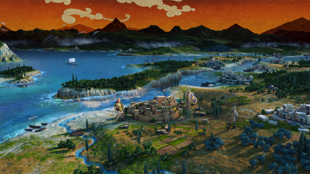 The strategic view of the game's map