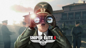 Hitler looking through binoculars